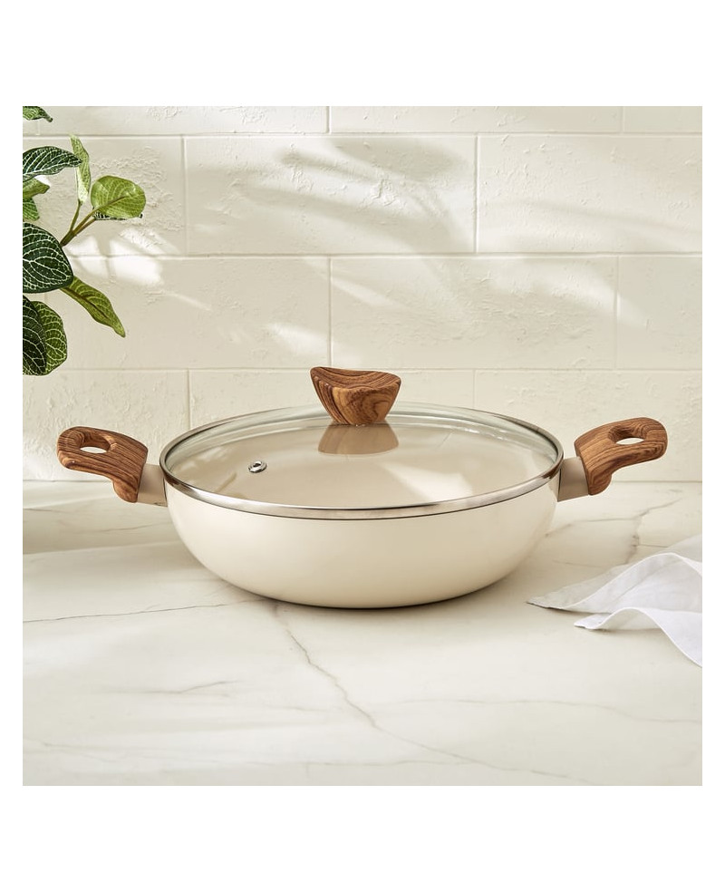 Aluminium Non-Stick Kadhai with Lid – 2.5L